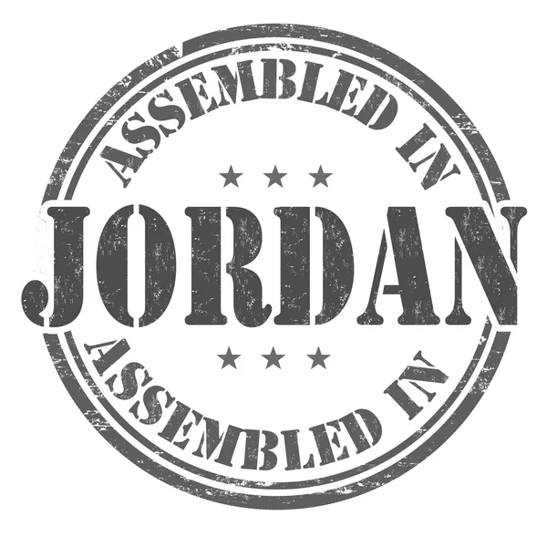 Geassembleerd in Jordanië stempel — Stockvector