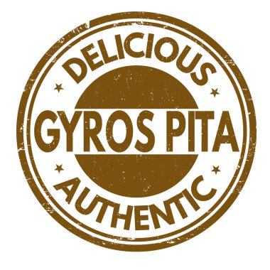 Gyros pita stamp clipart