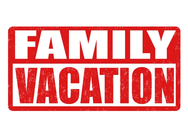 Selo de férias em família —  Vetores de Stock