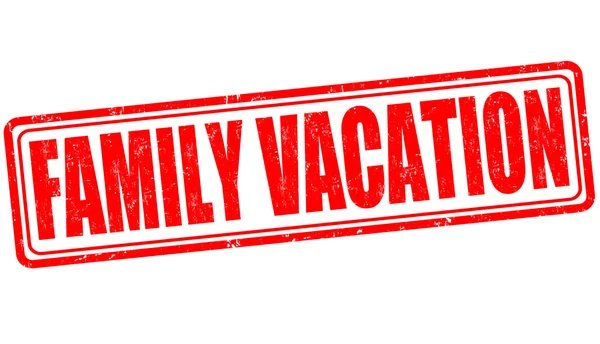 Familie vakantie stempel — Stockvector