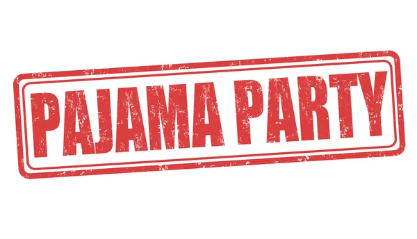パジャマ パーティー スタンプ — ストックベクタ