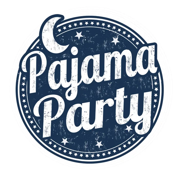 Pyjamas party stämpel — Stock vektor