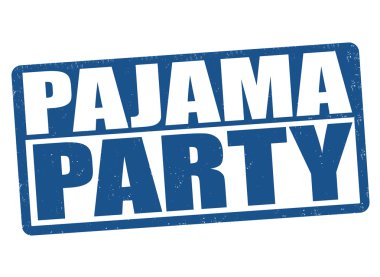 Pajama party stamp clipart