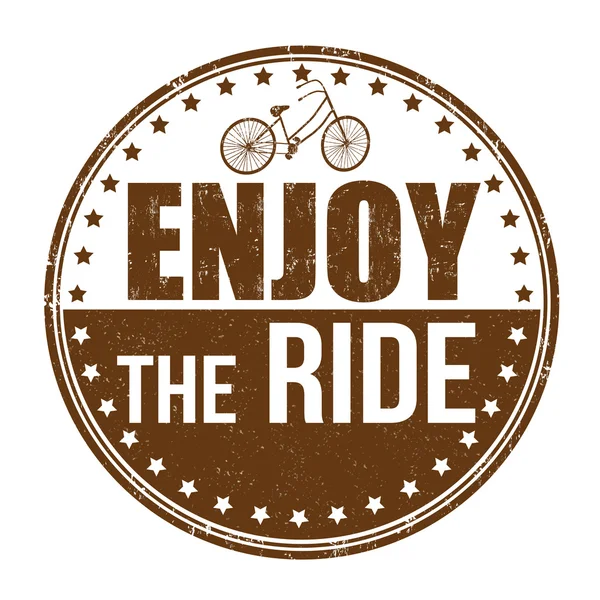 Enjoy the ride stamp — Stock Vector