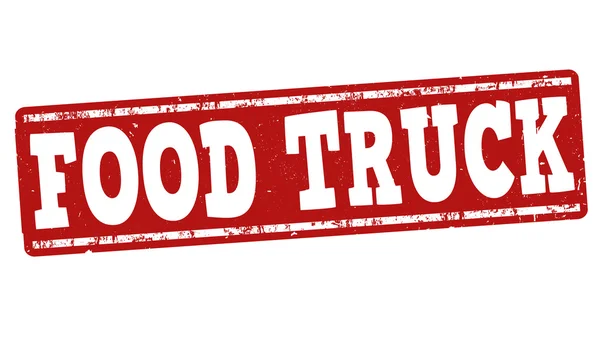 Timbro del camion alimentare — Vettoriale Stock