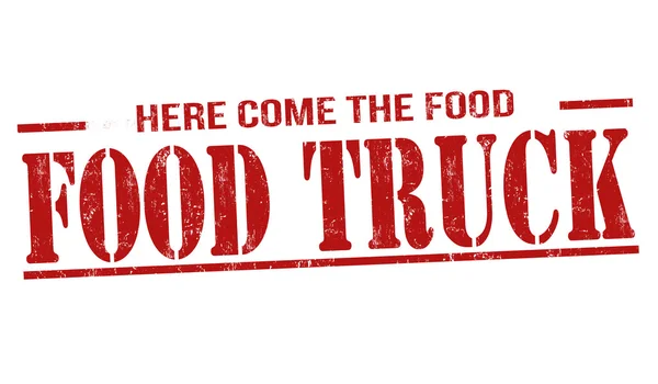 Food truck stamp — Stock Vector