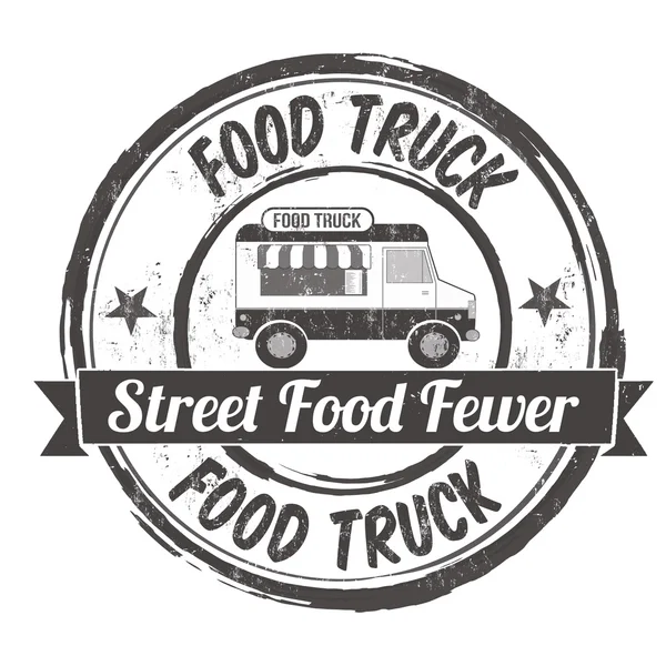 Food truck stempel — Stockvector