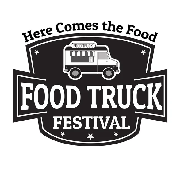 Food truck festival stempel — Stockvector