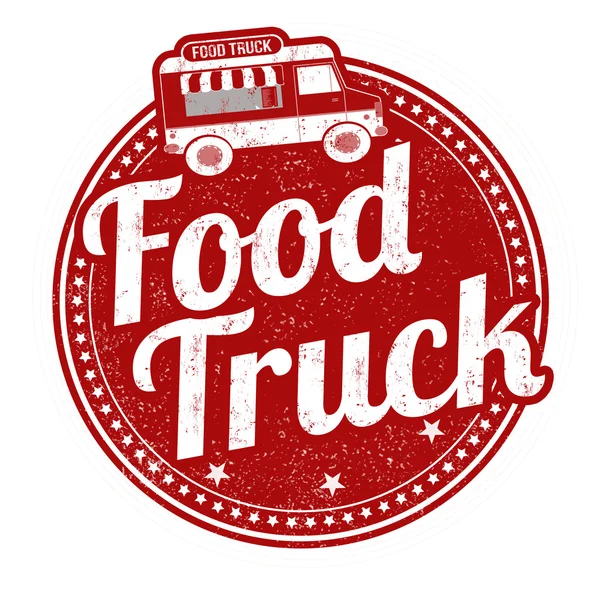 Food truck stempel — Stockvector