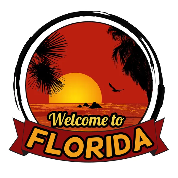 Welkom bij florida teken — Stockvector