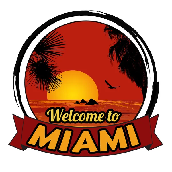 Welcome to Miami sign — Stock Vector
