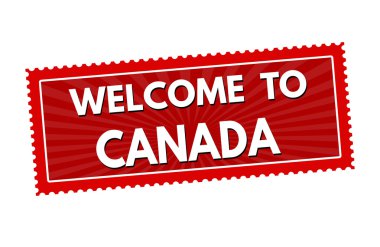 Kanada seyahat etiket veya damga için hoş geldiniz