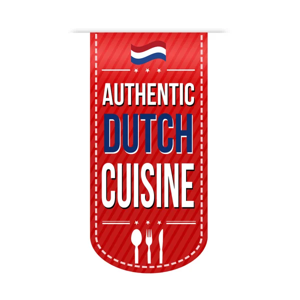 Autentico design banner cucina olandese — Vettoriale Stock