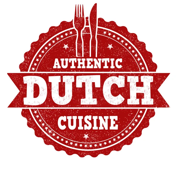 Authentic dutch cuisine stamp — Stock Vector