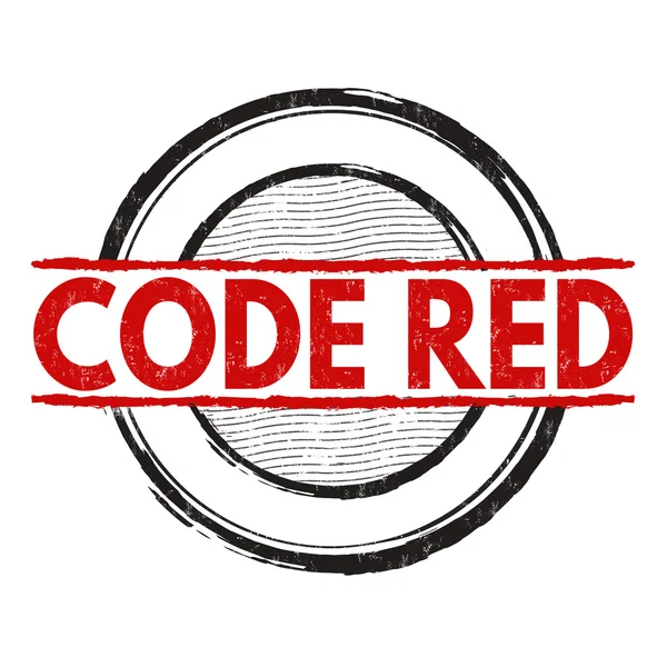 Vörös kód jel vagy bélyegző — Stock Vector