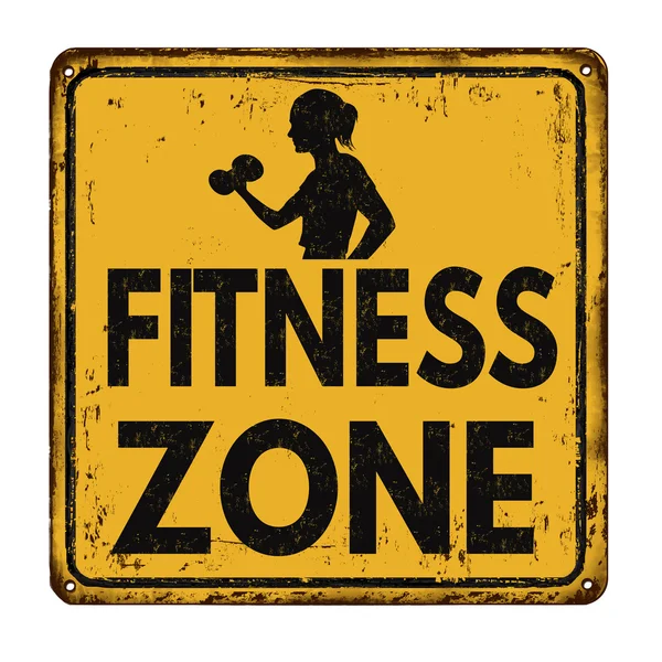 Fitness zone znak vintage — Wektor stockowy