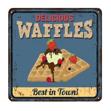 Waffle vintage metal işareti 