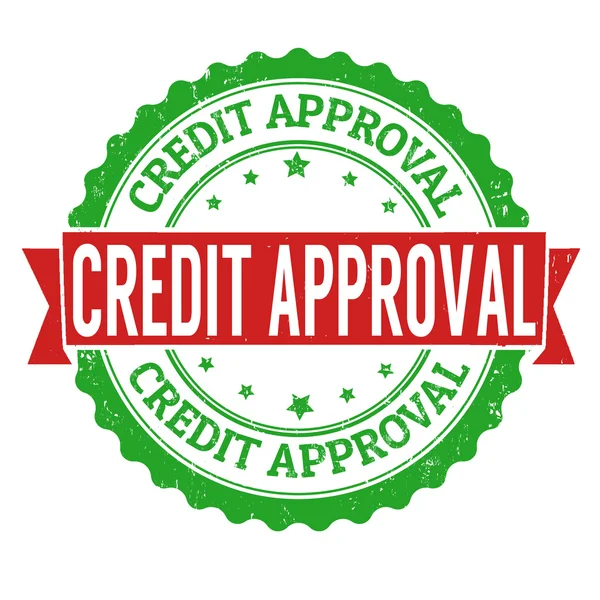 Carimbo de aprovação de crédito — Vetor de Stock