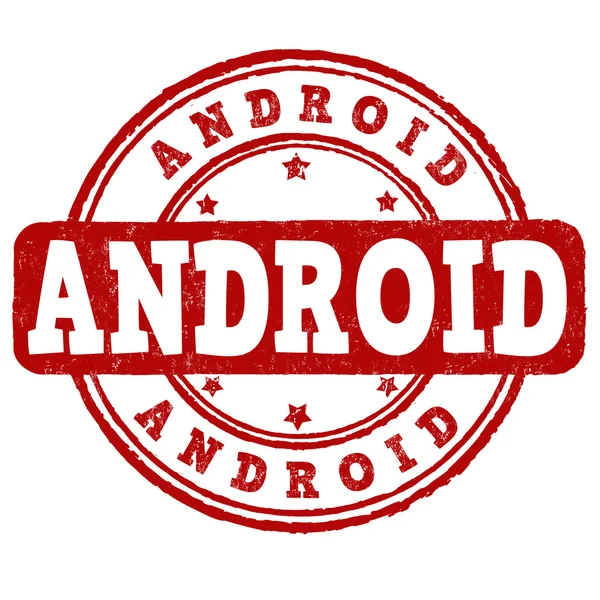 Android гранжева гумова марка — стоковий вектор