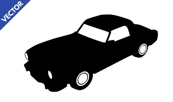 Schwarze Silhouette Auto-Ikone — Stockvektor