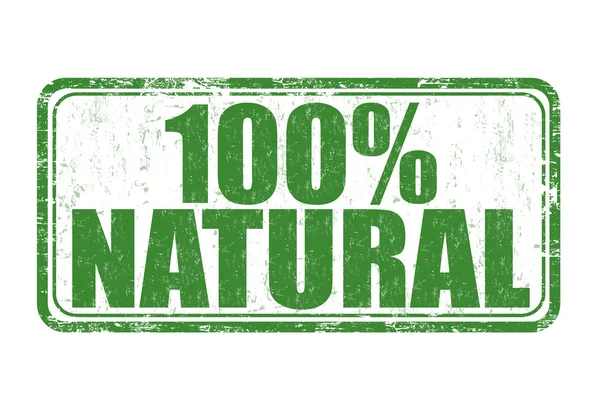 Carimbo 100% natural — Vetor de Stock