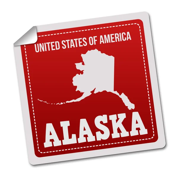 Alaska sticker of label — Stockvector