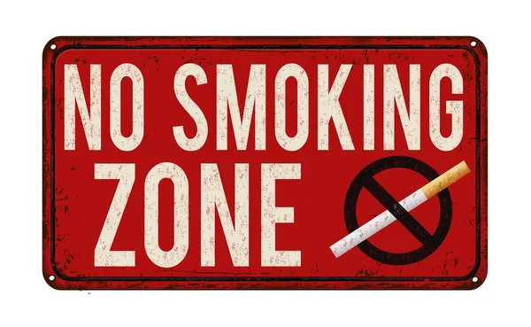 Zona non fumatori segno metallo vintage — Vettoriale Stock