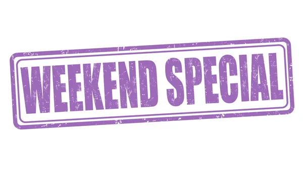 Weekend speciale teken of stempel — Stockvector