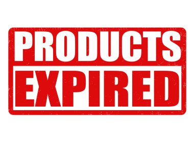 Products expired sign or stamp clipart