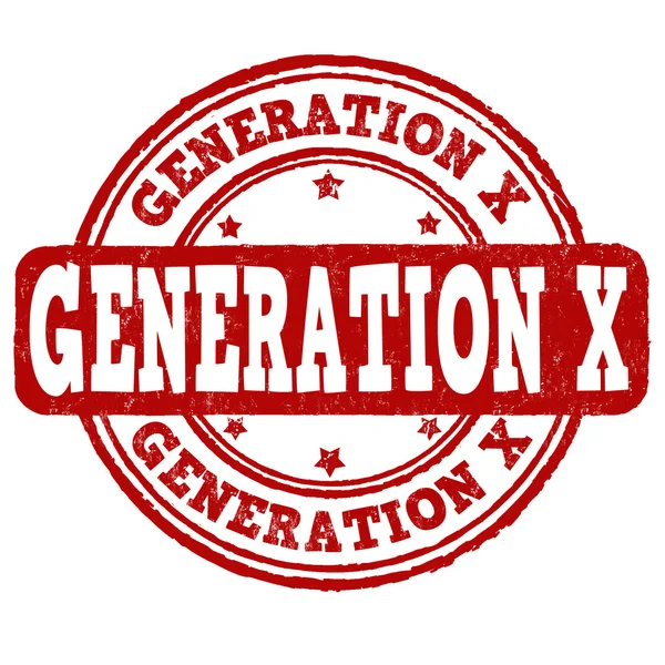 Generation X jel vagy bélyegző — Stock Vector