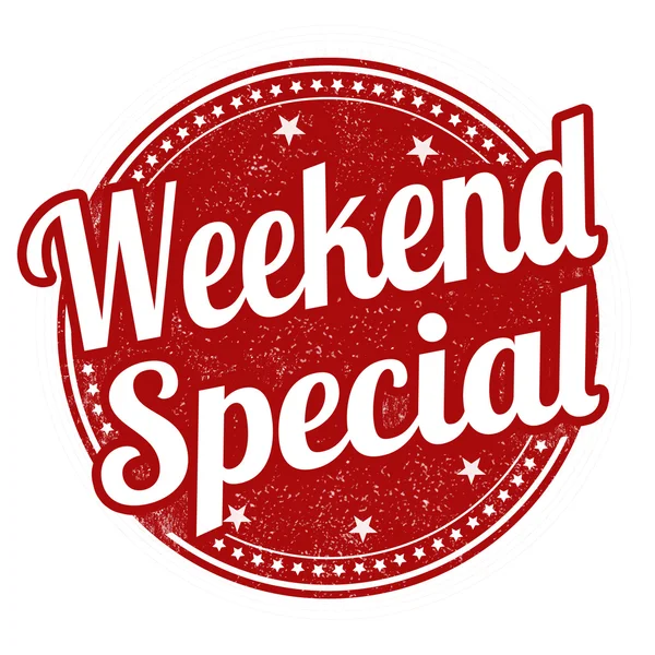 Weekend speciale teken of stempel — Stockvector