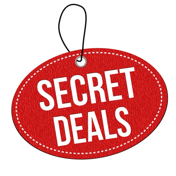 Secret deals label or price tag — Stock Vector