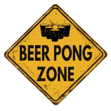 Bira pong bölge vintage metal işareti