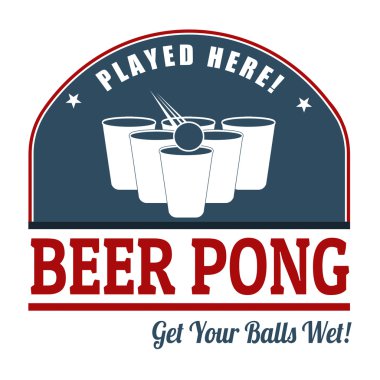Bira pong etiket veya damga