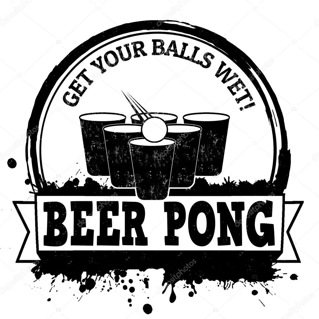 Beer Pong Logo Stencil