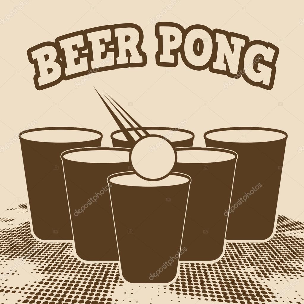 Beer pong poster on retro style Stock Vector Image by ©roxanabalint