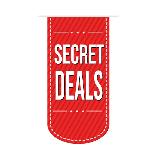 Secret deals banner design — Stock Vector