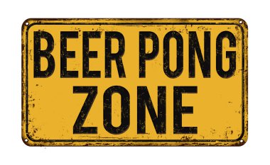 Bira pong bölge vintage metal işareti
