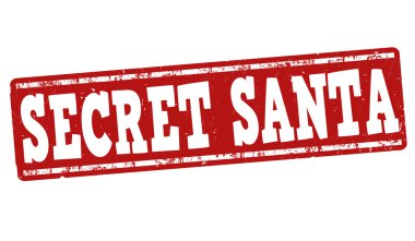 Secret Santa stamp clipart