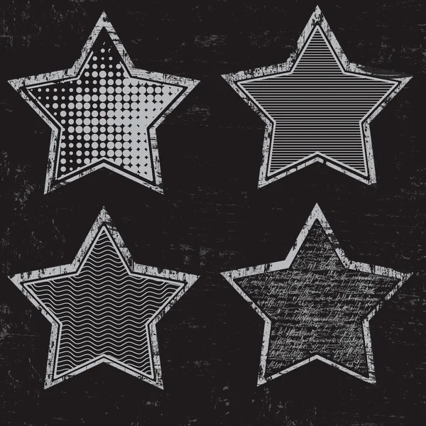 Σύνολο αστέρια grunge — Διανυσματικό Αρχείο