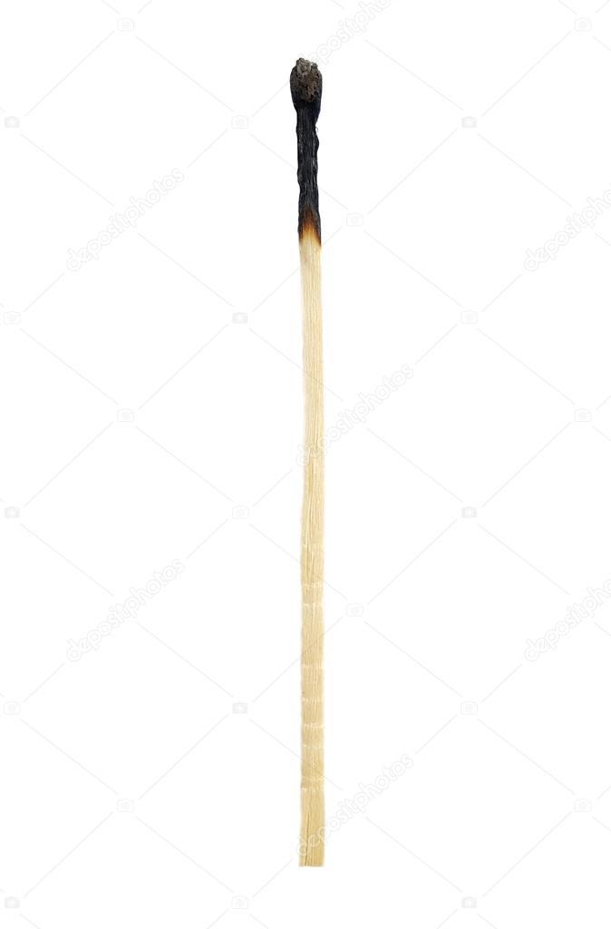 Wooden used burnt match