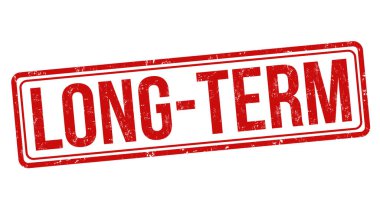 Beyaz arka planda uzun vadeli grunge kauçuk damgası, vektör illüstrasyonu