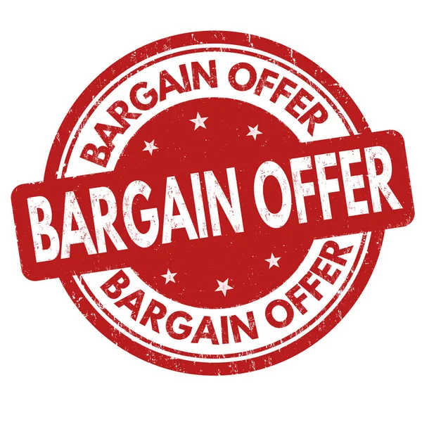 Bargain Offer Grunge Rubber Stamp White Background Vector Illustration — Stock Vector