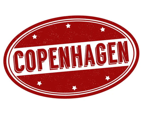 Kopenhagen Grunge Rubber Stempel Witte Achtergrond Vector Illustratie — Stockvector