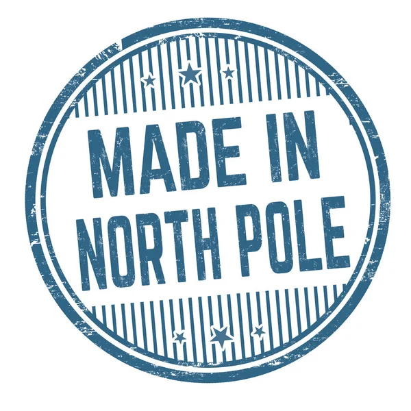 Gemaakt Noordpool Grunge Rubber Stempel Witte Achtergrond Vector Illustratie — Stockvector