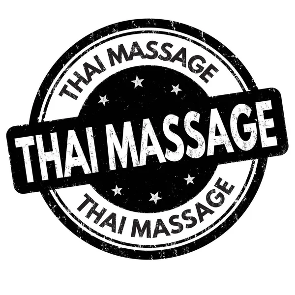 Thai Segno Massaggio Timbro Sfondo Bianco Illustrazione Vettoriale — Vettoriale Stock