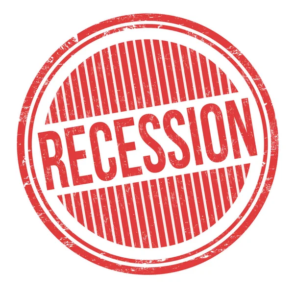 Рецессия Гранж Резиновый Штамп Белом Фоне Векторная Иллюстрация — стоковый вектор