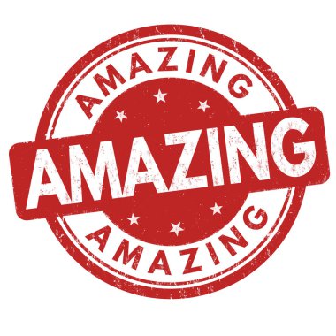 Beyaz arka planda şaşırtıcı grunge kauçuk damgası, vektör illüstrasyonu