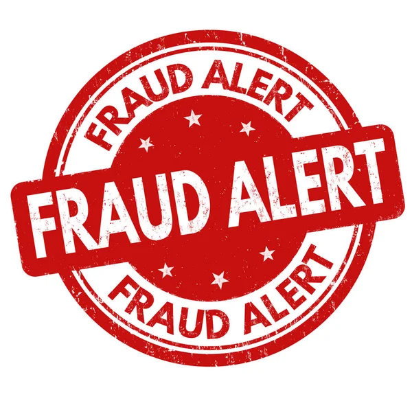 Fraud Alert Grunge Rubber Stamp White Background Vector Illustration — Stock Vector