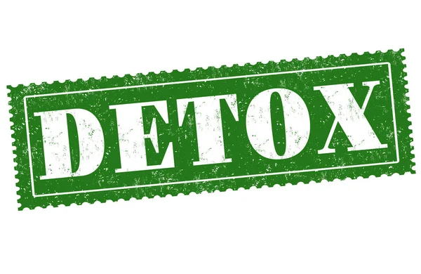 Detox Jel Vagy Bélyegző Fehér Háttér Vektor Illusztráció — Stock Vector